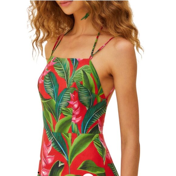 Farm Rio x Anthropologie Red Dream Garden Maxi Dress – Size Small, New with Tags - Picture 5 of 14